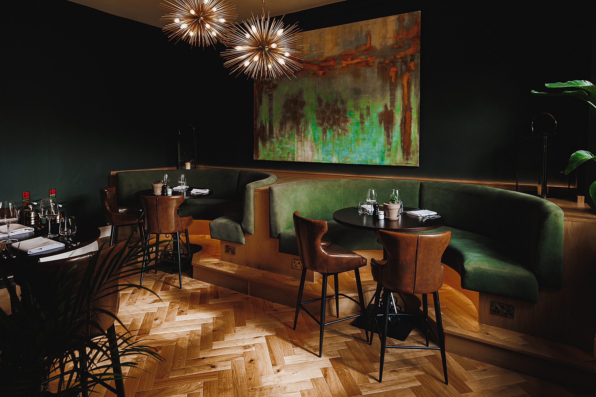 SOHA Retreats | The Autumn Reset Dining room with curved banquette seating