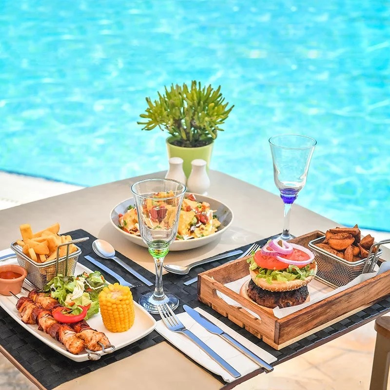 SOHA Retreats | A Padel Experience with Judy Murray Lunch served beside the pool